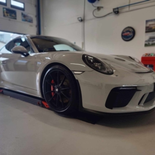 Bedste keramisk coating på hvid Porsche med spejlblank overflade